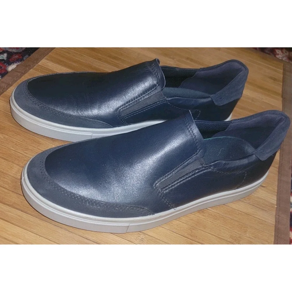 Men's Slip-On Leather Sneaker ECCO Collin 2.0 DANISH Design Navy Blue EU 43, 10